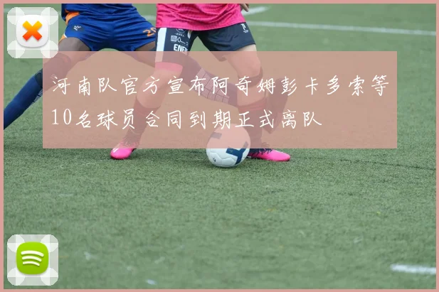 河南队官方宣布阿奇姆彭卡多索等10名球员合同到期正式离队